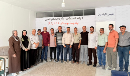 وفد من قيادة تيار الإصلاح الديمقراطي في محافظة الشمال يزور بلدية جباليا البلد والنزلة