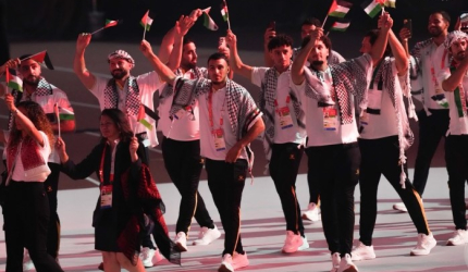 البعثة الرياضية الفلسطينية تشارك بافتتاح دورة الألعاب الآسيوية