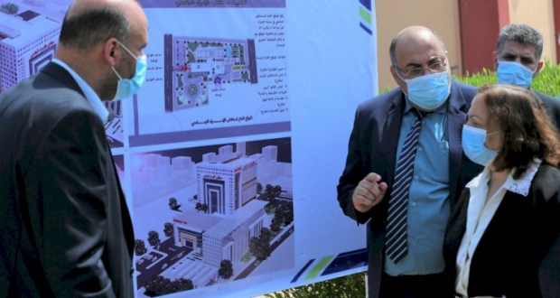 وزيرة الصحة مي كيلة تضع حجر الاساس لمستشفى الاسراء الجامعي في غزة