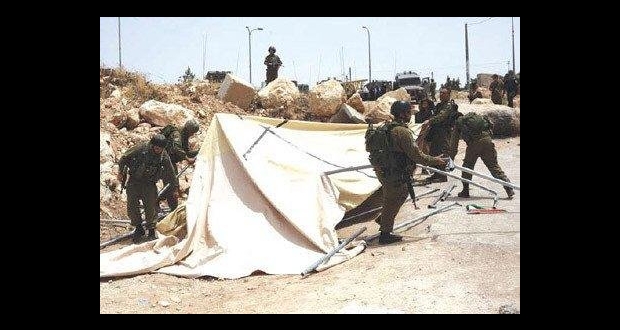 الاحتلال ينصب خيمة -صورة أرشيفية