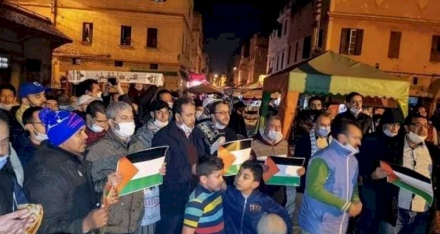 مظاهرة في الدار البيضاء رفضًا للتطبيع مع الاحتلال