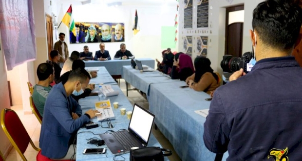 زيارة  الأخ إياد الدريملي أمين سر مجلس الإعلام بساحة غزة لمحافظة غزة