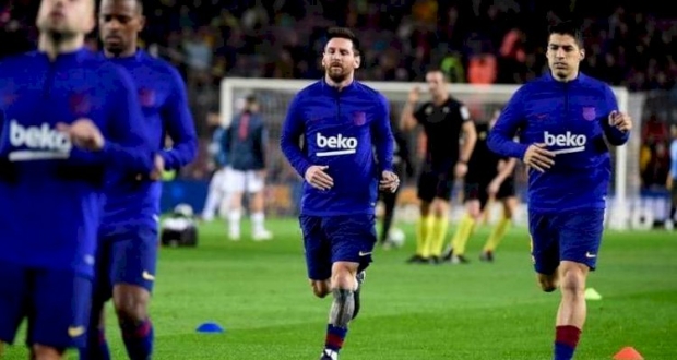 ميسي وسواريز بقميص برشلونة