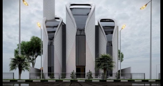 مخطط لمسجد خليل الوزير بعد أن يتم ترميمه 