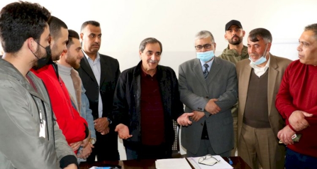 زيارة رشيد ابو شباك لمكاتب محافظة غزة 