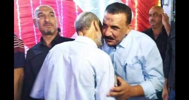 غزة:قيادة تيار الاصلاح الديمقراطي أثناء زيارة فرح عائلة  العامودي
