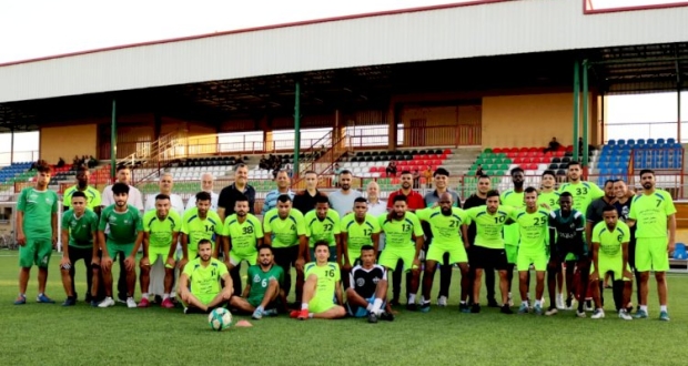 رفح: حركة فتح  تزور نادي خدمات رفح خلال الاستعداد للمباراة المرتقبة