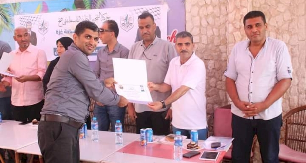 غزة:أثناء تكريم مجلس إعلام محافظة غزة