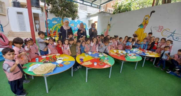 نفذت لجنة رياض الأطفال يوم تعايش مع خيرات بلادي لأطفال روضة الريان