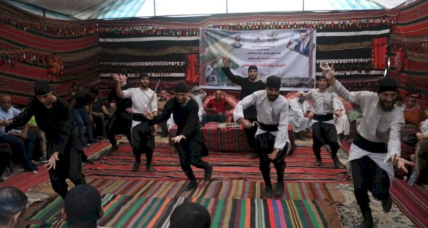 مجلس الشباب الفلسطيني في حركة فتح بمحافظة الشمال بمشاركة فرقة شعاع المجد للتراث الفلسطيني والفنون الاستعراضية والفلكلور الشعبي نظم فعالية لإحياء يوم التراث الفلسطيني