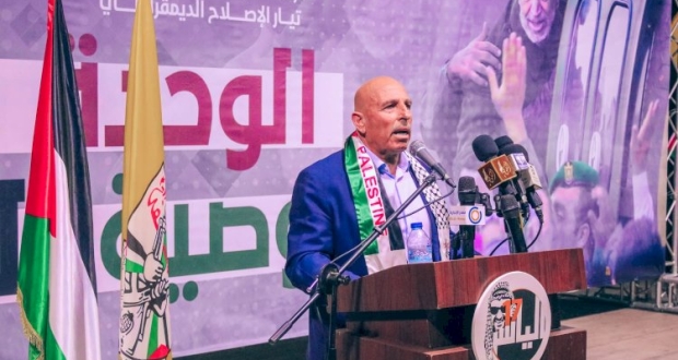 غزة:أثناء إلقاء الكلمة في ذكرى استشهاد القائد ياسر عرفات